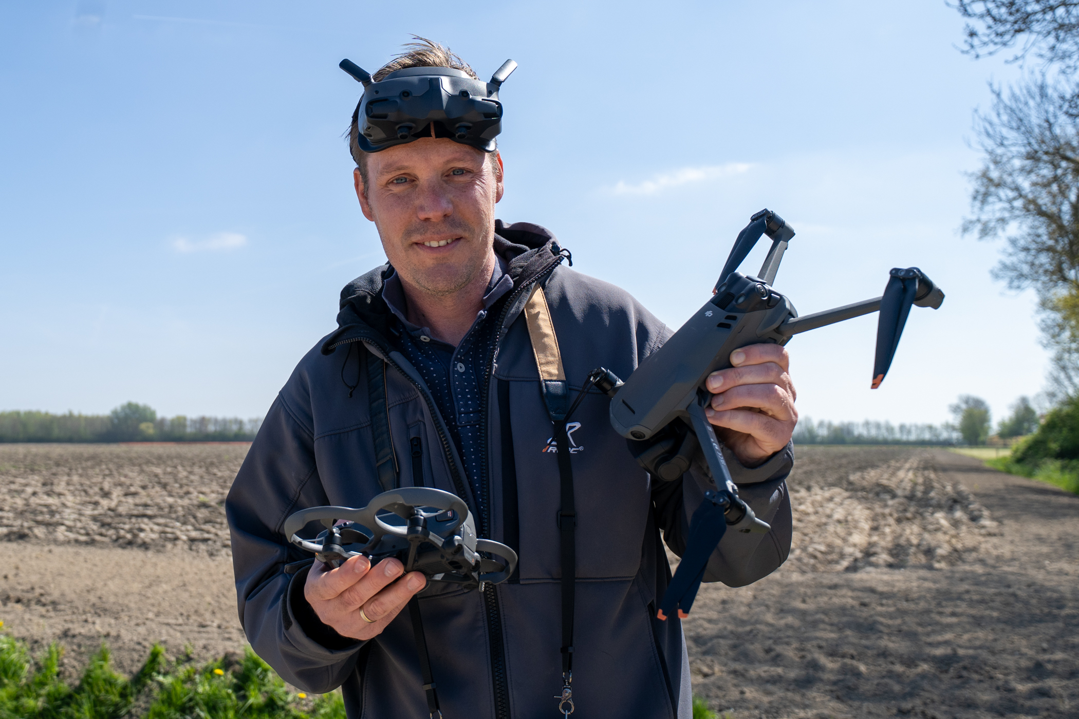 FPV dronepiloot EJ met racing drone